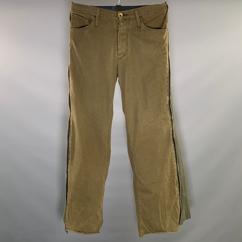 L.G.B Green Cotton Casual Wide Leg Pants Size 29